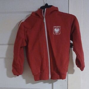 Janta Red Athletic Zip-Up Hoodie